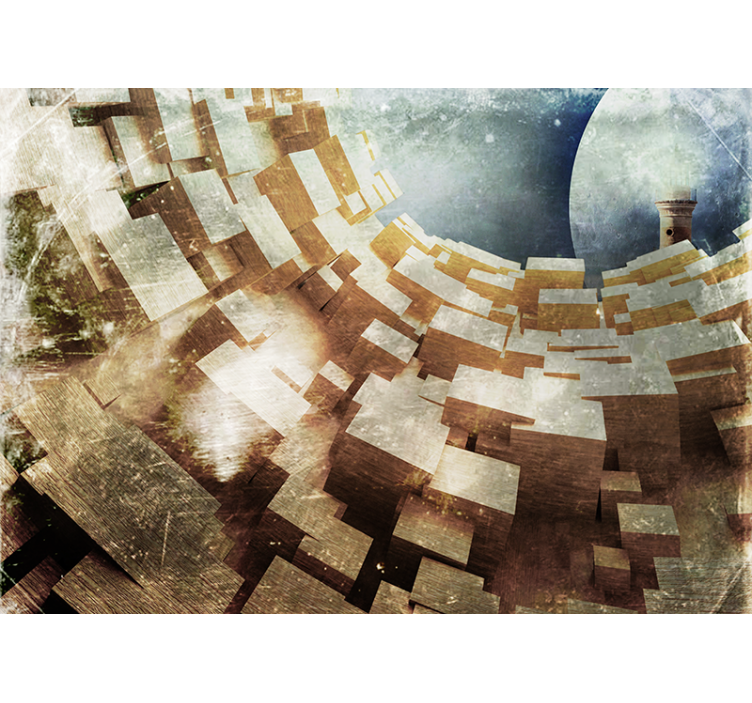 Abstract fotobehang geometrische structuurvorming - TenStickers