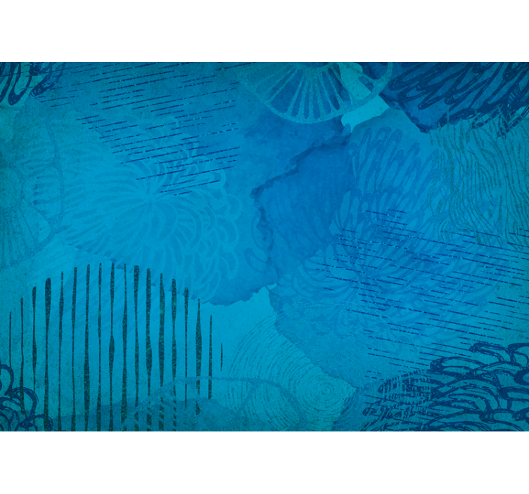 Abstract fotobehang blauwe textuurpatronen - TenStickers