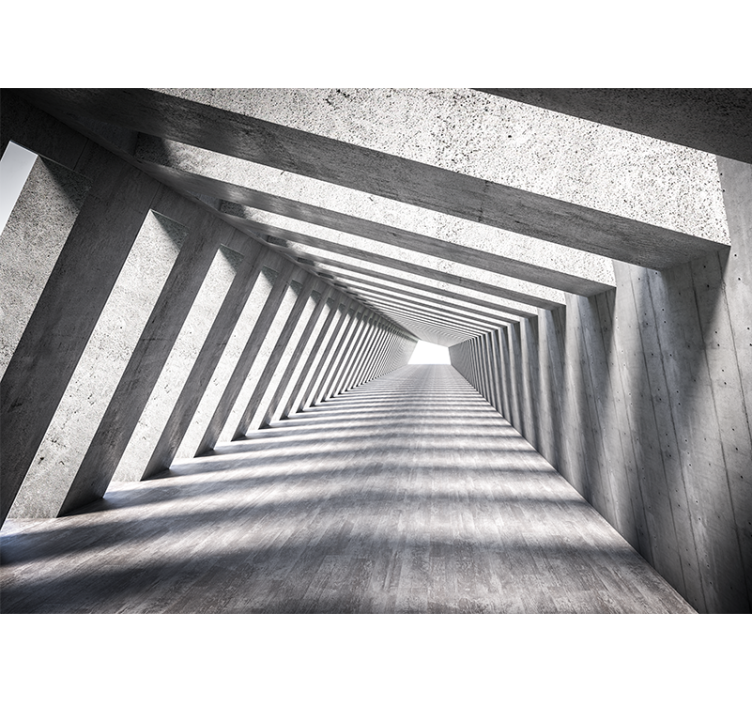Abstract fotobehang geometrische tunnel perspectief - TenStickers
