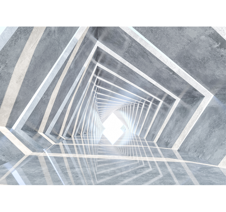 Abstract fotobehang geometrische perspectief diepte - TenStickers