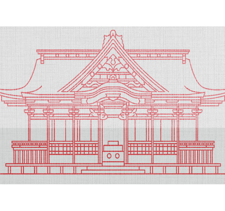 Fotobehang stad traditionele japanse architectuur - TenStickers