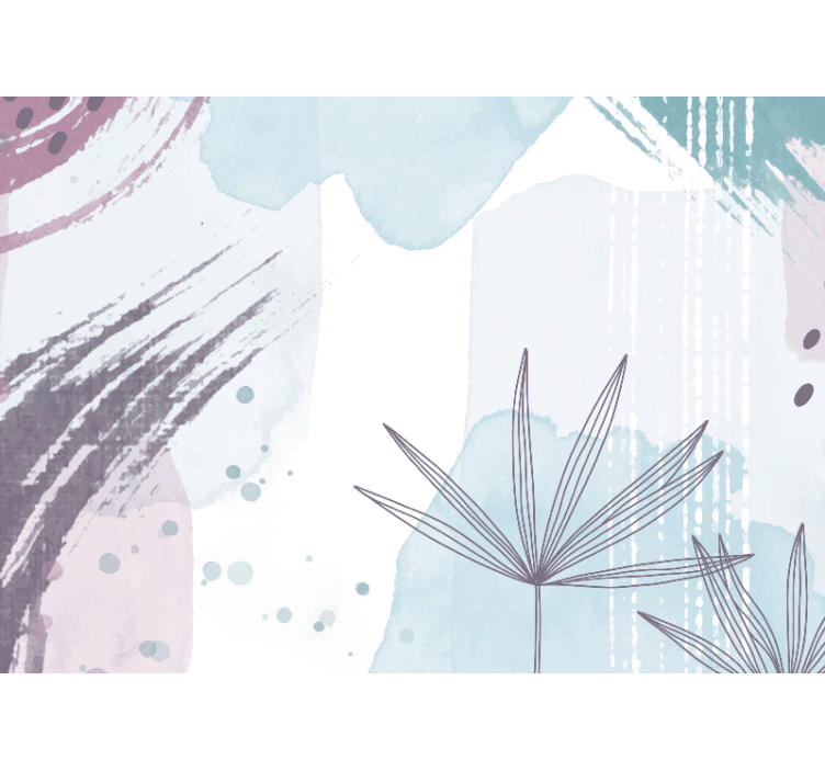 Abstract bloemenontwerp fotobehang in smalle gang - TenStickers