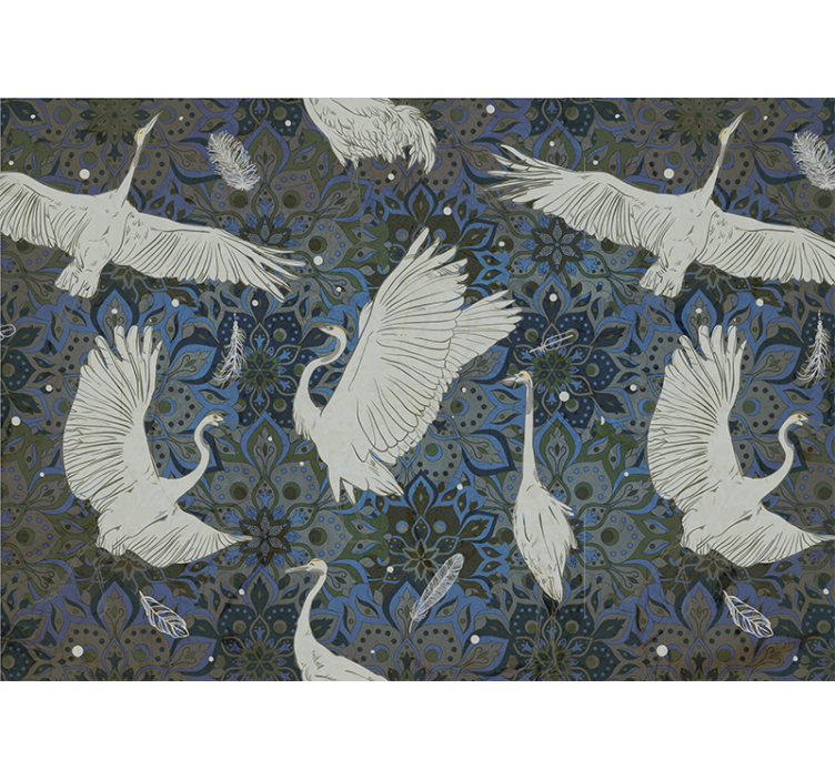 Foto behang dieren elegant kraanvogel motief - TenStickers