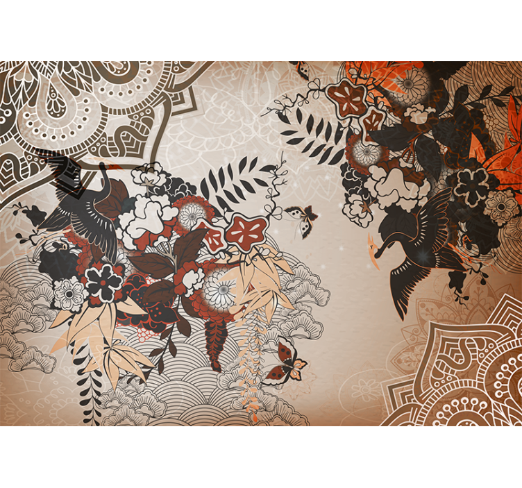 Fotobehang mandala bloemige patronen - TenStickers