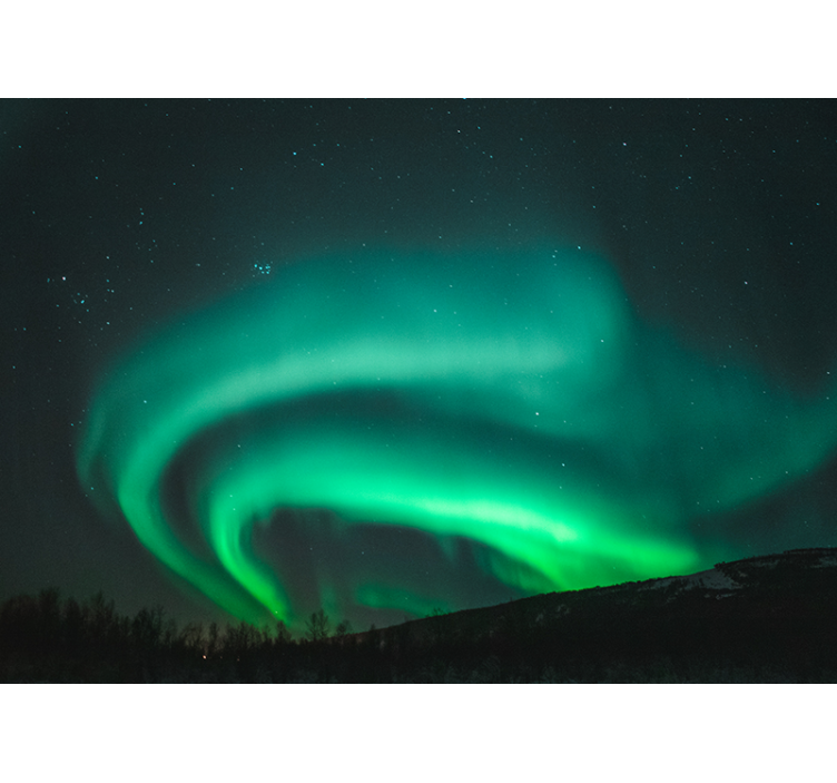 Natuur behang aurora borealis tentoonstelling - TenStickers