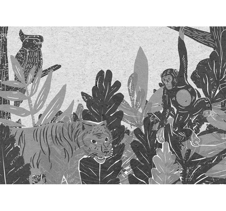 Foto behang dieren verkenningsscène in de natuur - TenStickers