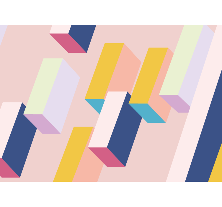 Abstract fotobehang geometrische blokken indeling - TenStickers