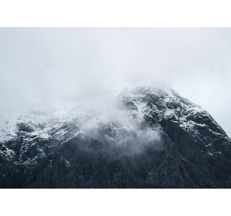 Fotobehang bergen ijsachtige top van de berg - TenStickers