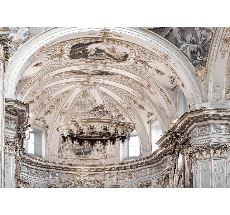 Fotobehang klassiek met weelderig plafondontwerp - TenStickers