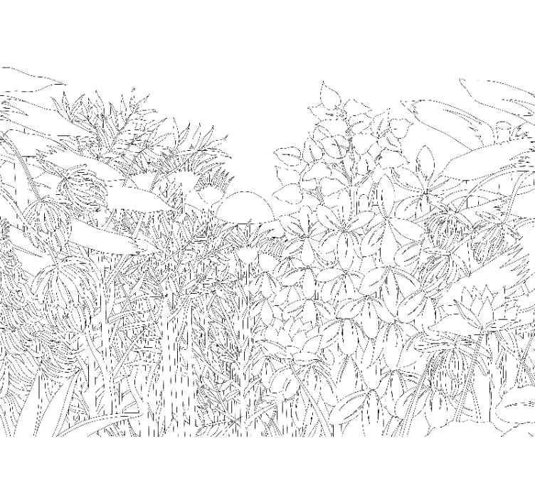 Bloemen foto behang bloemig natuurpatroon - TenStickers