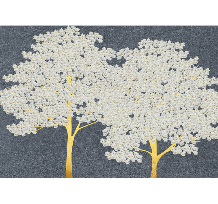 Foto behang bomen elegante boom silhouetten - TenStickers
