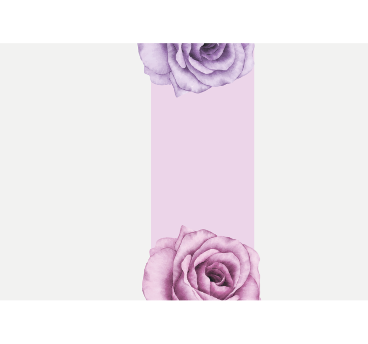 Bloemen foto behang paars rozen design - TenStickers