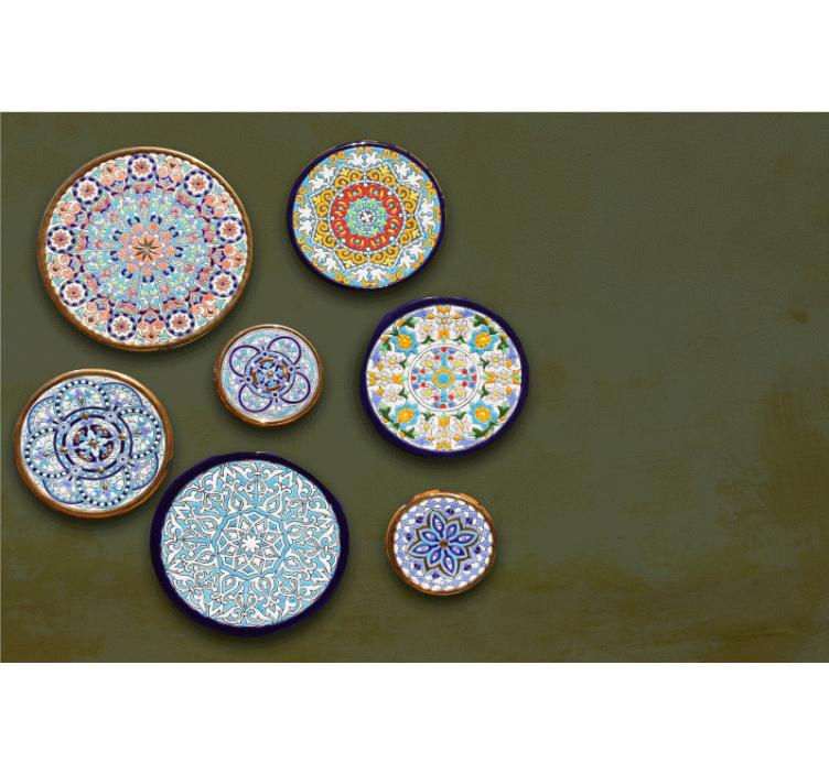 Foto behang dieren met ingewikkelde cirkelpatronen - TenStickers