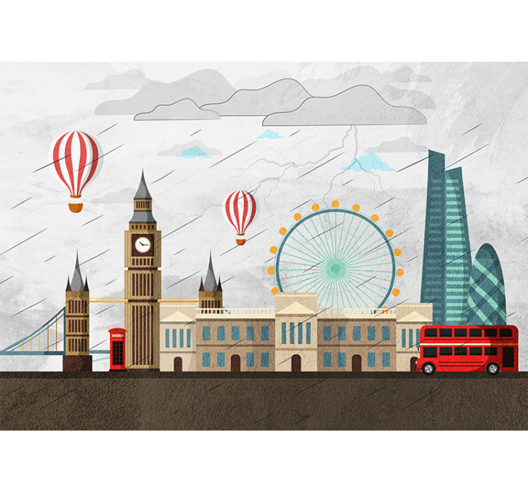 London fotobehang skyline avontuur - TenStickers