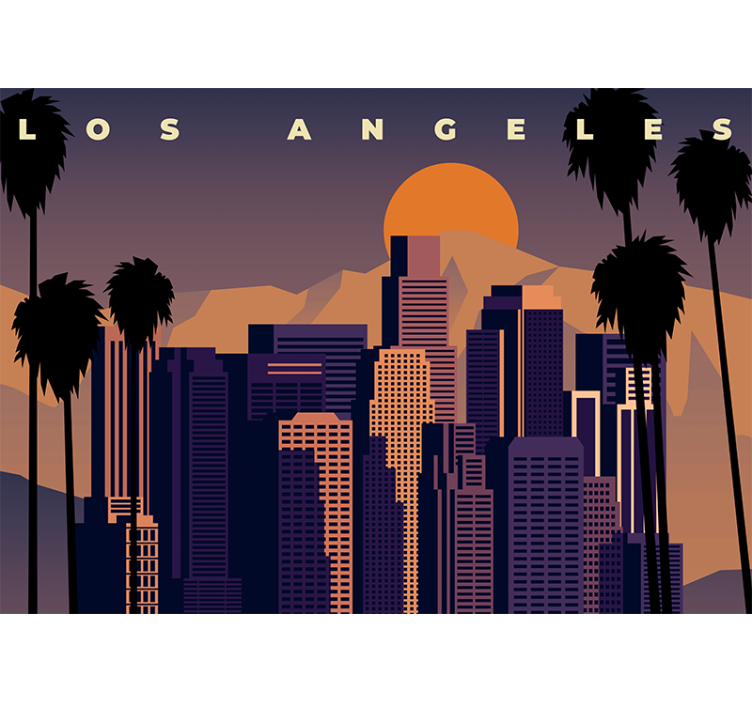 Fotobehang stad los angeles skyline - TenStickers