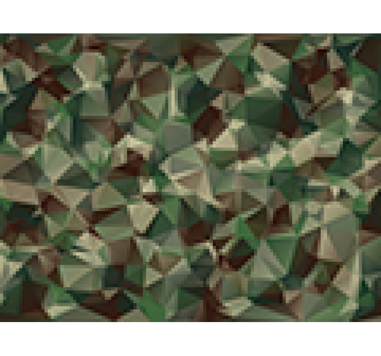 Retro camouflage ontwerp behang - TenStickers