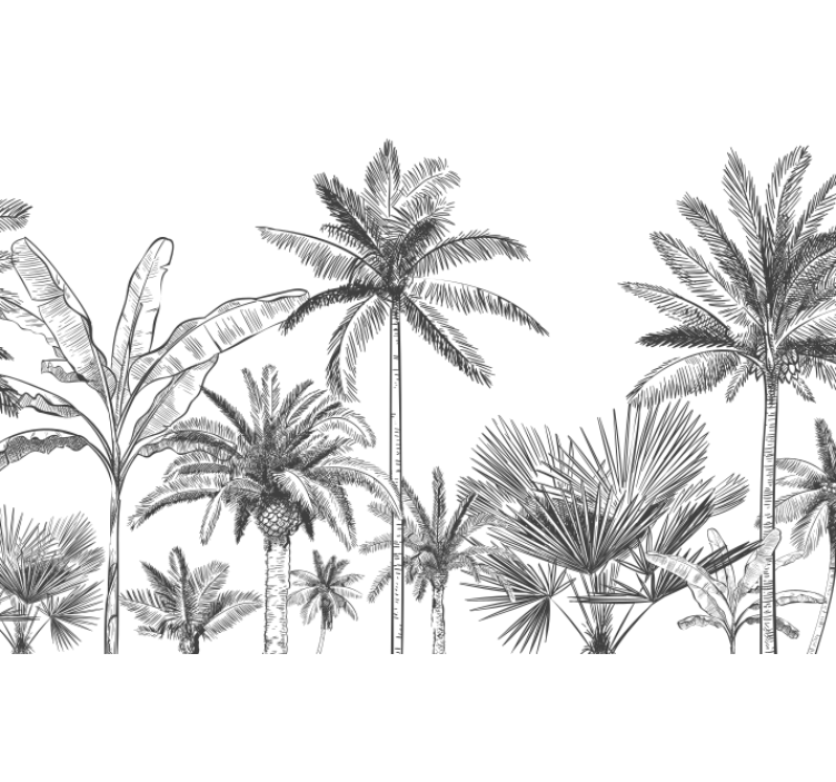 Muurschildering van de jungle fototapet - TenStickers