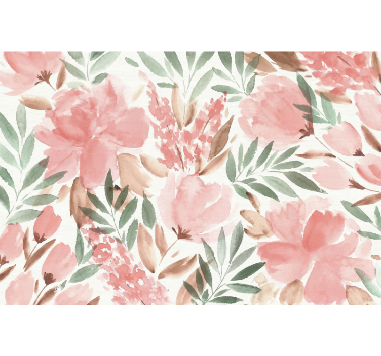 Papier peint panoramische bloemen fototapet - TenStickers