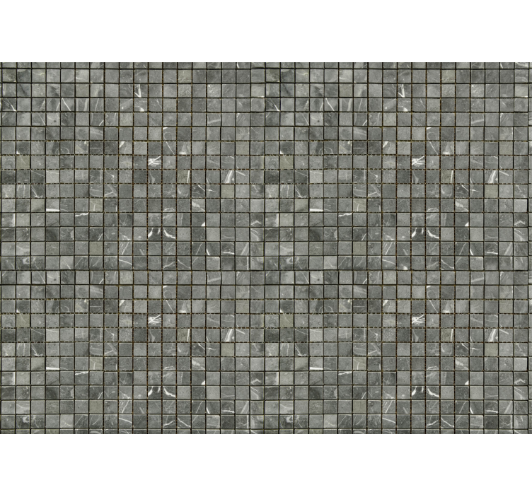 Zwarte tegels Fotobehang badkamer - TenStickers