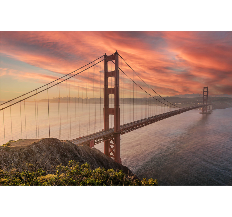 Golden Gate brug Bedrijfs fotobehang - TenStickers
