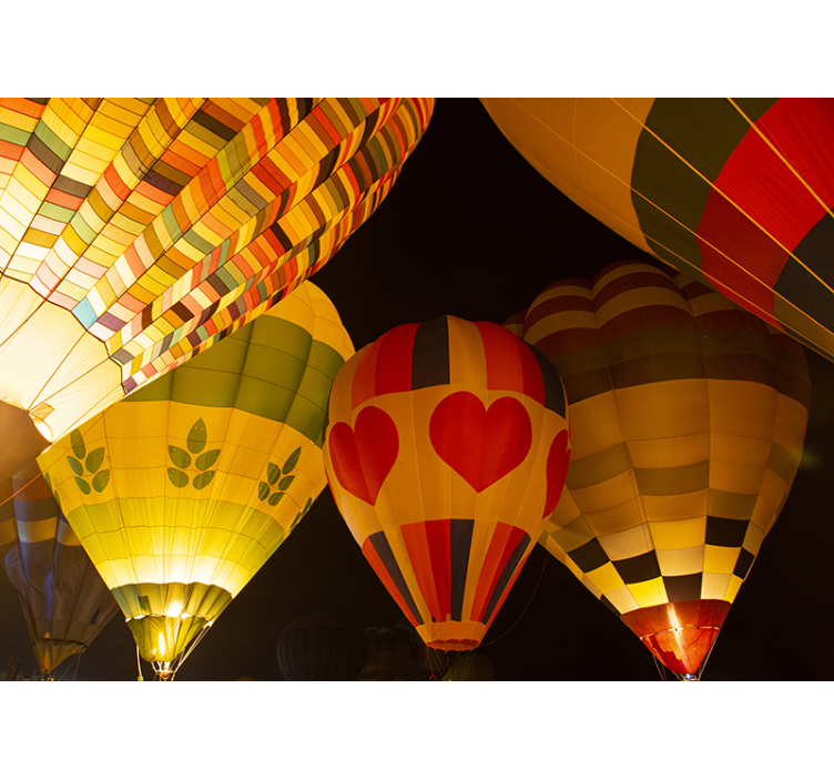 Hart ballonnen vlucht fotobehang lucht - TenStickers