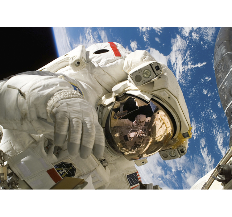 Fotobehang ruimte astronaut in de ruimte - TenStickers