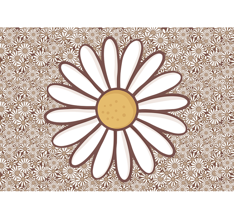 Bloemen foto behang margriet bloem element - TenStickers