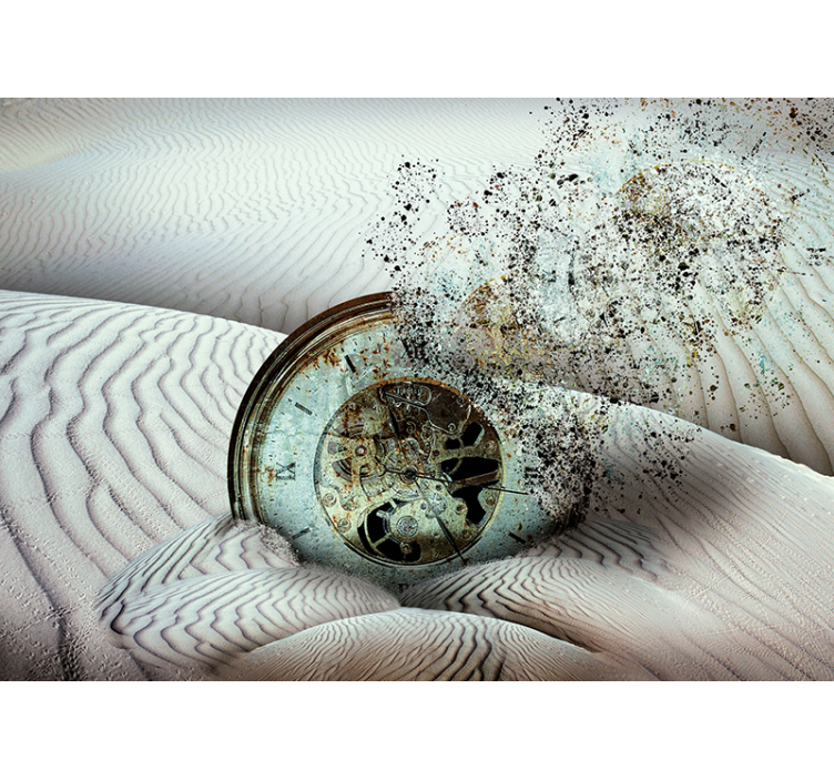 Abstract fotobehang tijdduinen fragmentatie - TenStickers