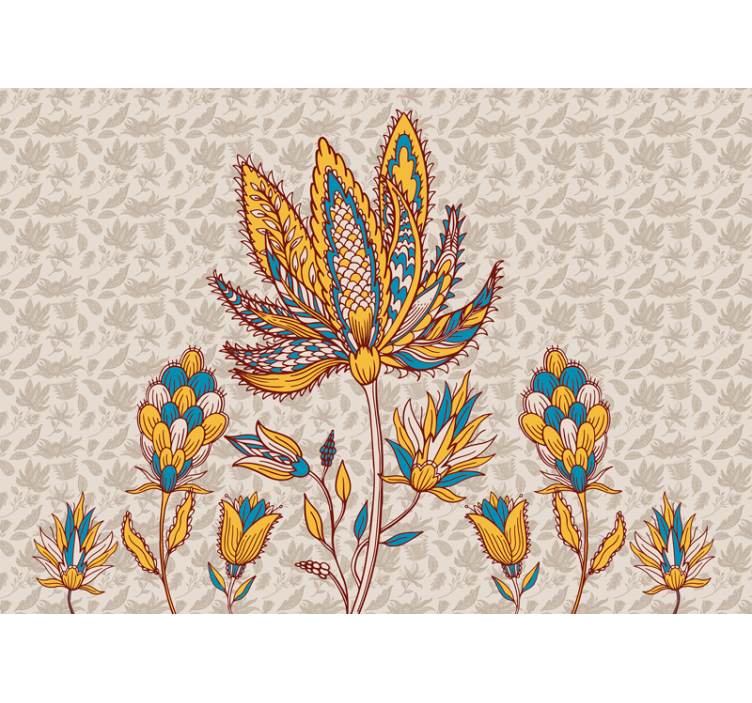 Bloemen foto behang levendige bloemencompositie - TenStickers