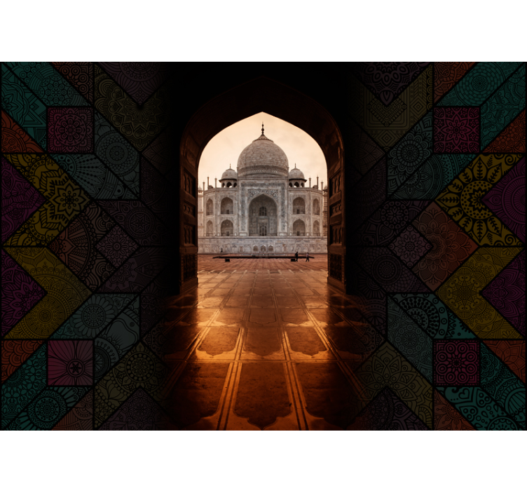 Fotobehang stad taj mahal uitzicht - TenStickers
