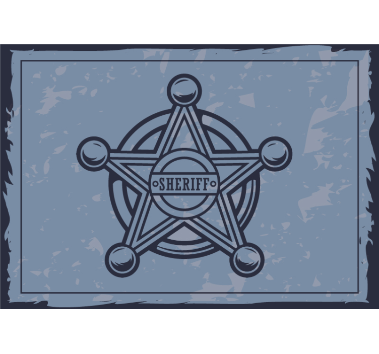 Fotobehang mensen sheriff badge speelset - TenStickers