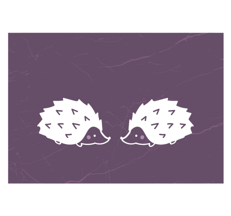 Foto behang dieren schattig egeltjes koppel - TenStickers