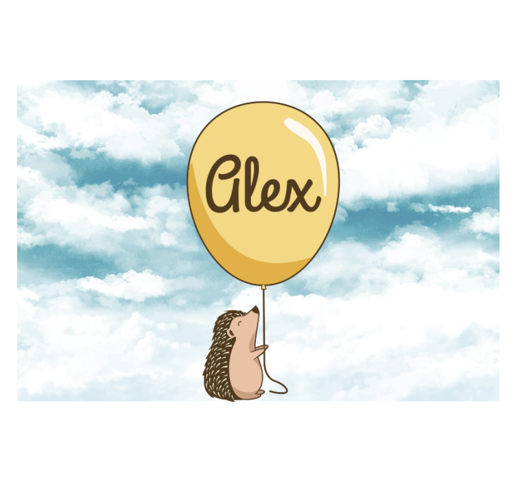 Foto behang liefde egel ballon vreugde - TenStickers