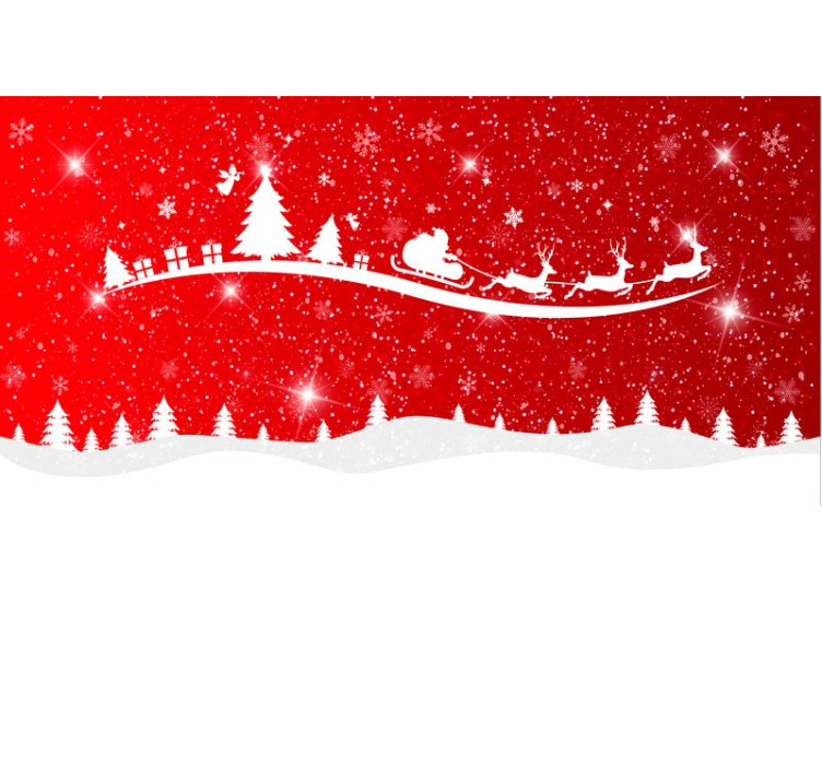 Fotobehang kerst santa sleigh display - TenStickers