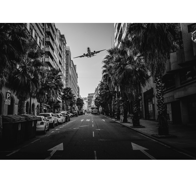 Fotobehang stad luchtfoto van stedelijke scène - TenStickers