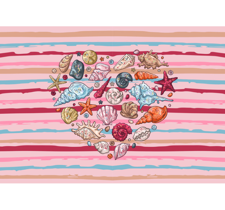 Schelpen zeeleven foto behang dieren - TenStickers