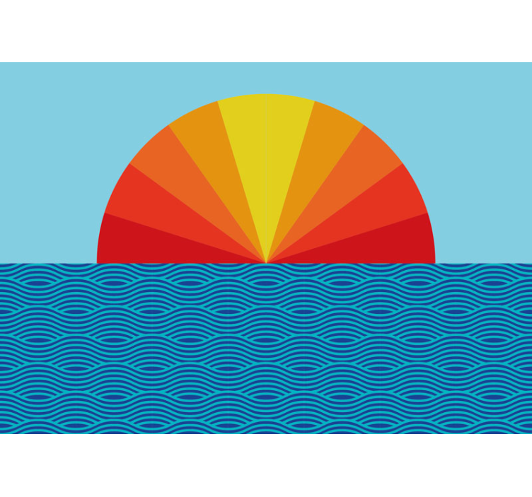 Stralend horizonontwerp fototapet landschap - TenStickers