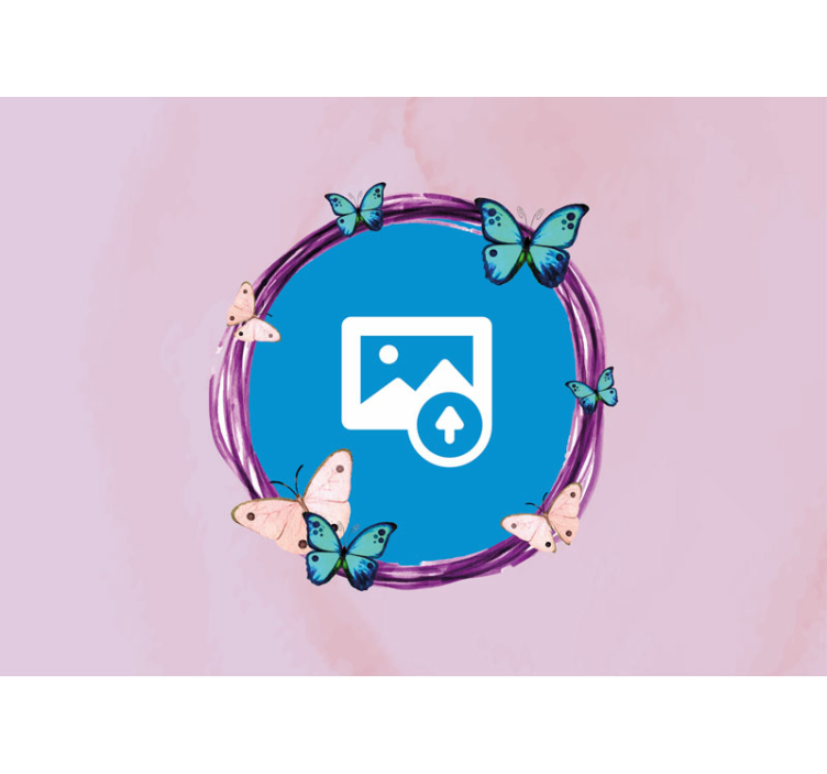 Bloemen foto behang zonnebloem met vlinders - TenStickers