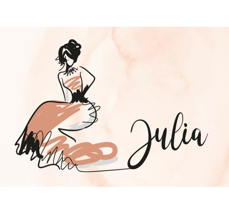 Fotobehang kunst elegante mode schets - TenStickers