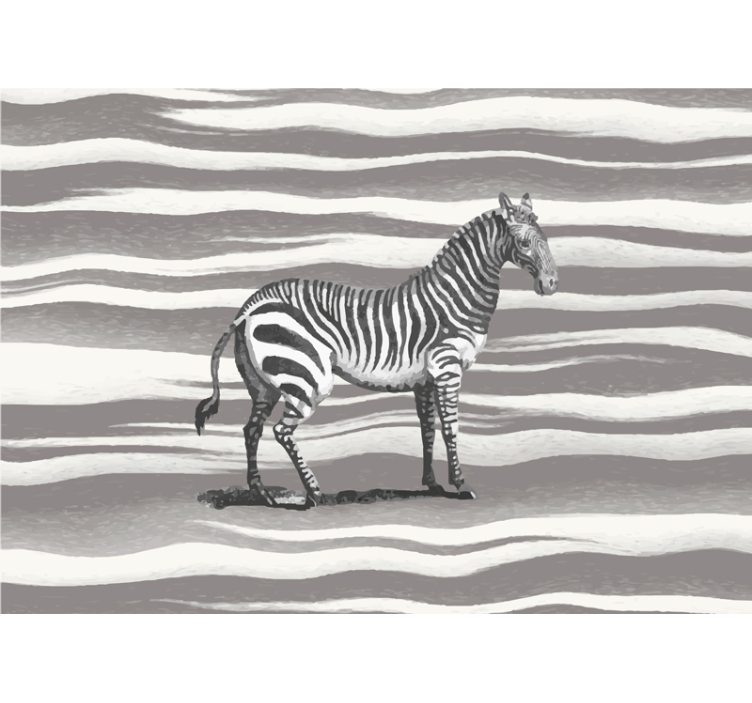 Zebra gestreepte patronen foto behang dieren - TenStickers