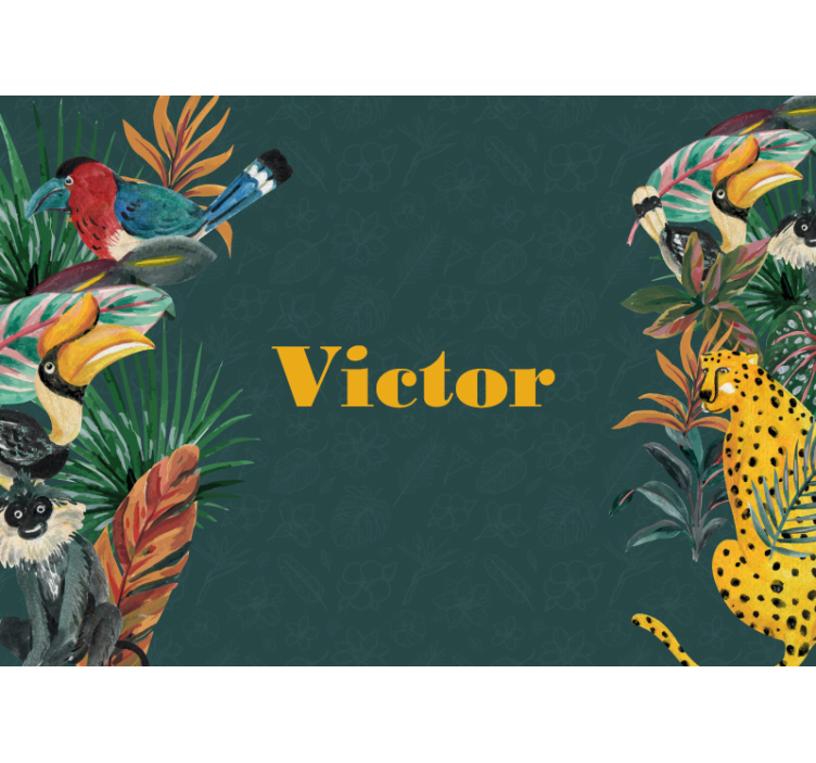 Foto behang dieren exotische dierenexpeditie - TenStickers