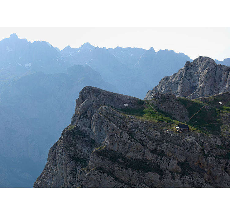 Groots berguitzicht fotobehang bergen - TenStickers