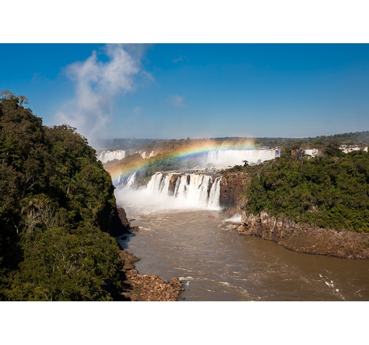 Iguazu watervallen regenboog fotobehang bergen - TenStickers