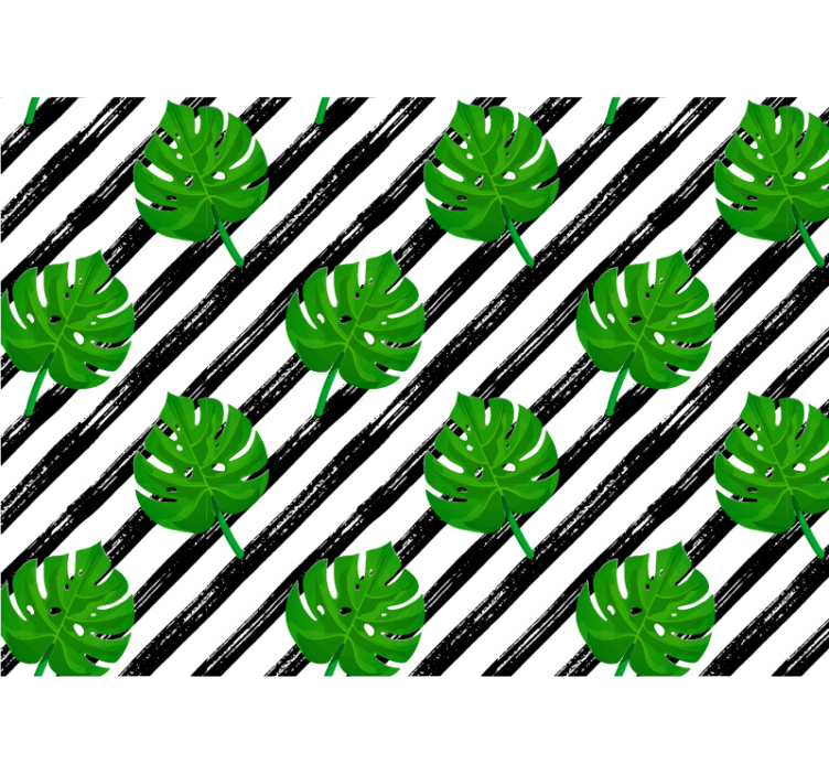 Tropisch bladpatroon fototapet - TenStickers