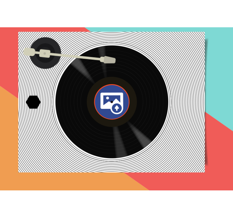 Fotobehang muziek vinylplaat liefde - TenStickers