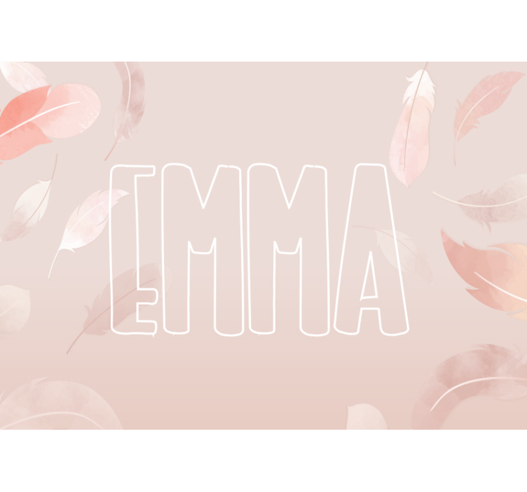 Foto behang babykamer gepersonaliseerde naam generatie - TenStickers