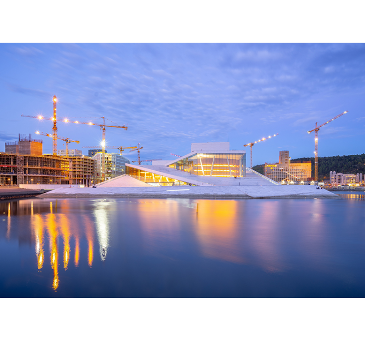 Modern architectonisch ontwerp fotobehang stad - TenStickers