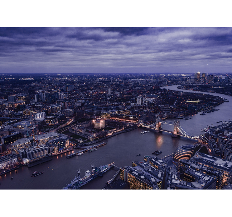 London fotobehang stadsgezicht londen nacht - TenStickers