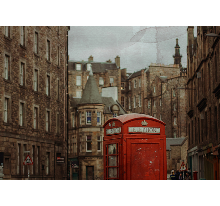 London fotobehang iconische londense telefooncel - TenStickers