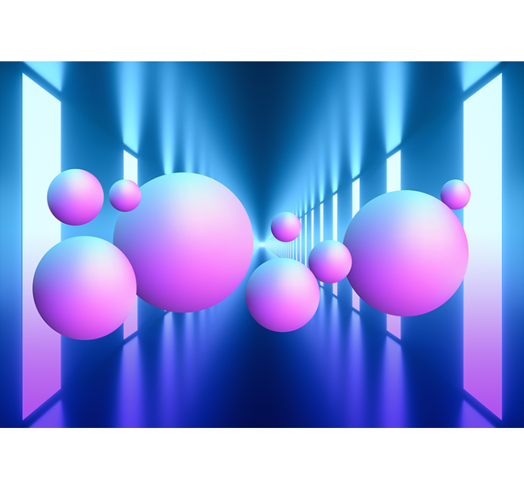 Abstract fotobehang vloeiende sferen illusie - TenStickers